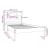 Cadru de pat single, alb, 90x190 cm, lemn masiv GartenMobel Dekor