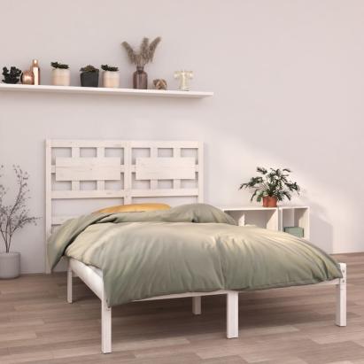 Cadru de pat mic dublu, alb, 120x190 cm, lemn masiv GartenMobel Dekor
