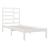 Cadru de pat mic single, alb, 75x190 cm, lemn masiv GartenMobel Dekor