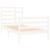 Cadru de pat mic single, alb, 75x190 cm, lemn masiv GartenMobel Dekor