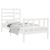 Cadru de pat mic single, alb, 75x190 cm, lemn masiv GartenMobel Dekor