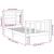 Cadru de pat mic single, alb, 75x190 cm, lemn masiv GartenMobel Dekor