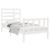 Cadru de pat single, alb, 90x190 cm, lemn masiv GartenMobel Dekor