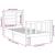 Cadru de pat single, alb, 90x190 cm, lemn masiv GartenMobel Dekor