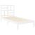 Cadru de pat mic single, alb, 75x190 cm, lemn masiv GartenMobel Dekor