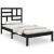 Cadru de pat mic single, negru, 75x190 cm, lemn masiv GartenMobel Dekor