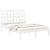 Cadru de pat King Size, alb, 150x200 cm, lemn masiv GartenMobel Dekor