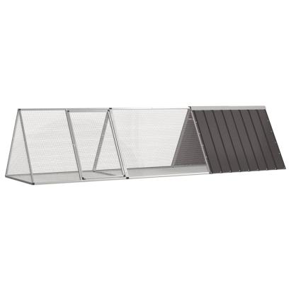 Cușcă pentru iepuri antracit 302,5x80,5x71 cm oțel galvanizat GartenMobel Dekor