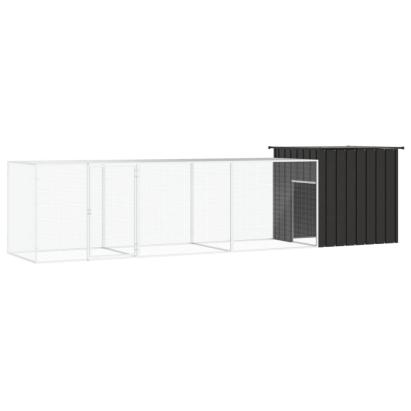 Coteț pentru păsări, antracit, 400x91x100 cm, oțel galvanizat GartenMobel Dekor