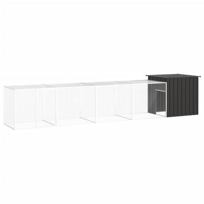 Coteț pentru păsări, antracit, 500x91x100 cm, oțel galvanizat GartenMobel Dekor