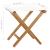 Scaune pliabile, 2 buc., alb crem, lemn masiv de tec & textil GartenMobel Dekor