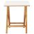 Scaune pliabile, 2 buc., alb crem, lemn masiv de tec & textil GartenMobel Dekor