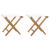 Scaune pliabile, 2 buc., alb crem, lemn masiv de tec & textil GartenMobel Dekor