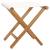 Scaune pliabile, 2 buc., alb crem, lemn masiv de tec & textil GartenMobel Dekor