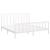 Cadru de pat, alb, 200x200 cm, lemn masiv de pin GartenMobel Dekor