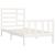 Cadru de pat, alb, 100x200 cm, lemn masiv de pin GartenMobel Dekor