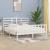 Cadru de pat, alb, 200x200 cm, lemn masiv de pin GartenMobel Dekor