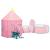 Cort de joacă pentru copii cu 250 bile, roz, 301x120x128 cm GartenMobel Dekor