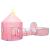 Cort de joacă pentru copii cu 250 bile, roz, 301x120x128 cm GartenMobel Dekor