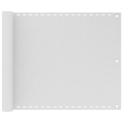 Paravan de balcon, alb, 75x300 cm, HDPE GartenMobel Dekor