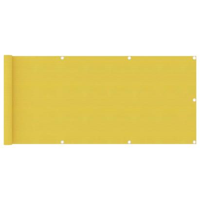 Paravan pentru balcon, galben, 75 x 400 cm, HDPE GartenMobel Dekor