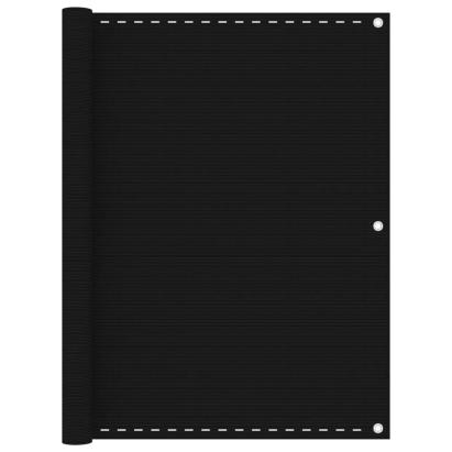 Paravan de balcon, negru, 120x400 cm, HDPE GartenMobel Dekor
