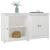 Servante, 2 buc., alb, 70x35x80 cm, lemn masiv de pin GartenMobel Dekor