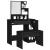 Set măsuță de toaletă, negru, 86,5x35x136 cm GartenMobel Dekor