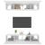 Comode TV, 4 buc., alb, 80x30x30 cm, lemn prelucrat GartenMobel Dekor