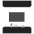 Comode TV, 4 buc., negru, 80x30x30 cm, lemn compozit GartenMobel Dekor