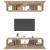 Comode TV, 4 buc., stejar sonoma, 80x30x30 cm, lemn prelucrat GartenMobel Dekor