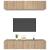 Comode TV, 4 buc., stejar sonoma, 80x30x30 cm, lemn prelucrat GartenMobel Dekor