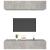 Comode TV, 4 buc., gri beton, 80x30x30 cm, lemn prelucrat GartenMobel Dekor