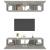 Comode TV, 4 buc., gri beton, 80x30x30 cm, lemn prelucrat GartenMobel Dekor