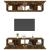 Comode TV, 4 buc., stejar afumat, 80x30x30 cm lemn prelucrat GartenMobel Dekor