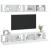Dulapuri TV de perete, 4 buc, alb, 100x30x30 cm GartenMobel Dekor