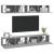 Dulapuri TV de perete, 4 buc, gri sonoma, 100x30x30 cm GartenMobel Dekor