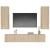 Set dulap TV, 4 piese, stejar sonoma, lemn prelucrat GartenMobel Dekor
