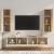 Set dulap TV, 4 piese, stejar sonoma, lemn prelucrat GartenMobel Dekor