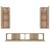 Set dulap TV, 4 piese, stejar sonoma, lemn prelucrat GartenMobel Dekor