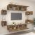 Set dulap TV, 8 piese, stejar fumuriu, lemn prelucrat GartenMobel Dekor