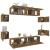 Set dulap TV, 8 piese, stejar fumuriu, lemn prelucrat GartenMobel Dekor
