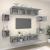 Set dulap TV, 8 piese, gri sonoma, lemn prelucrat GartenMobel Dekor