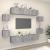 Set dulap TV, 8 piese, gri sonoma, lemn prelucrat GartenMobel Dekor