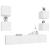 Set dulap TV, 6 piese, alb, lemn prelucrat GartenMobel Dekor