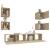 Set dulap TV, 6 piese, stejar sonoma, lemn prelucrat GartenMobel Dekor