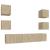 Set dulap TV, 6 piese, stejar sonoma, lemn prelucrat GartenMobel Dekor