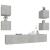 Set dulap TV, 6 piese, gri beton, lemn prelucrat GartenMobel Dekor