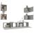 Set dulap TV, 6 piese, gri beton, lemn prelucrat GartenMobel Dekor