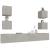 Set dulapuri TV, 6 piese, gri beton, lemn prelucrat GartenMobel Dekor